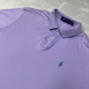 2/$30 Polo‎ Ralph Lauren Soft Touch Polo Shirt Men's L Purple With Blue Pony